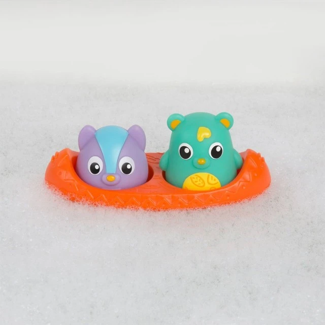 Bath toy Canoe with two bears, with lights and thermosensor for water temperature, 6m+
