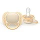 Set of 2 orthodontic silicone pacifiers Philips AVENT Ultra Soft SCF091/40, in a sterilization box, plant-based