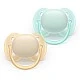 Set of 2 orthodontic silicone pacifiers Philips AVENT Ultra Soft SCF091/40, in a sterilization box, plant-based