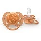 Комплект от 2 броя ортодонтични силиконови залъгалки Philips AVENT Ultra Soft SCF093/06, в кутия за стерилизиране, plant-based