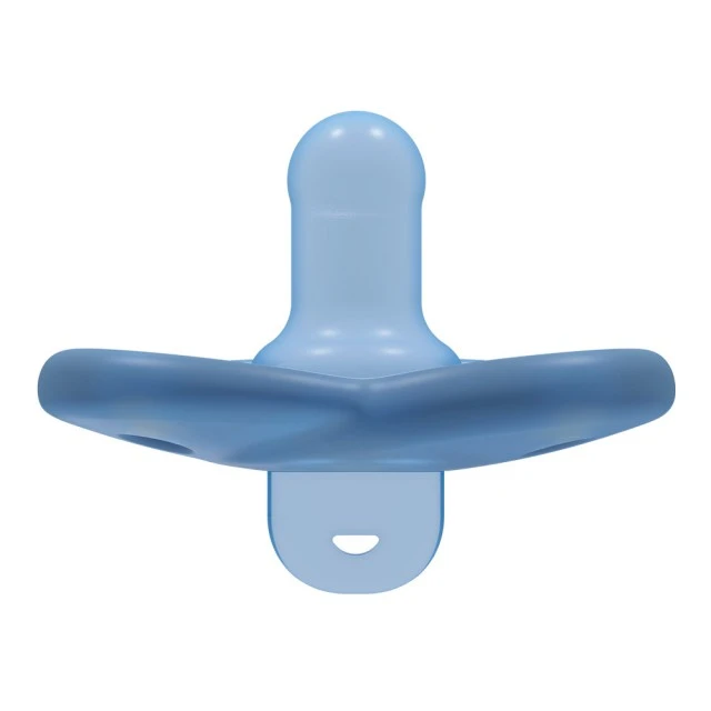 Set of 2 orthodontic silicone pacifiers for newborns Philips Avent SOOTHIE SCF099/26 in a sterilization box, blue