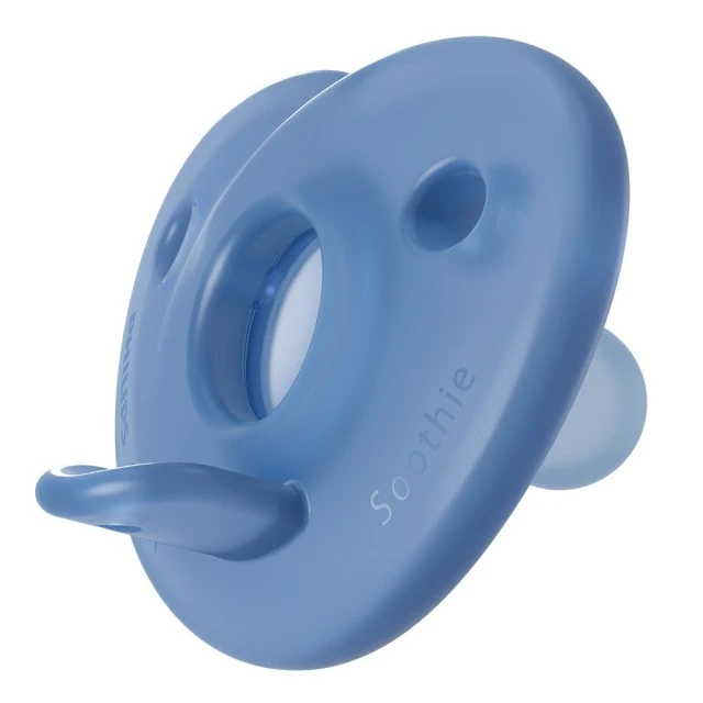Set of 2 orthodontic silicone pacifiers for newborns Philips Avent SOOTHIE SCF099/26 in a sterilization box, blue