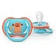 2 pieces of orthodontic silicone pacifiers Philips AVENT SCF349/58 Ultra Air, 18m+, with pictures, in a sterilization box