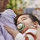 2 броя светещи в тъмното, ортодонтски силиконови залъгалки Philips AVENT SCF376/29 Ultra Air NightTime, 6-18м, с картинки, в кутия за стерилизиране