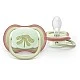 2 броя светещи в тъмното, ортодонтски силиконови залъгалки Philips AVENT SCF376/31 Ultra Air NightTime, 6-18м, с картинки, в кутия за стерилизиране