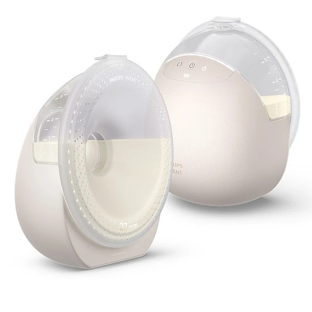 Двойна безжична Hands-free помпа за кърма Natural Care SCF495/11, дискретно се побира в сутиена, с вграден задвижващ мотор с акумулаторна батерия