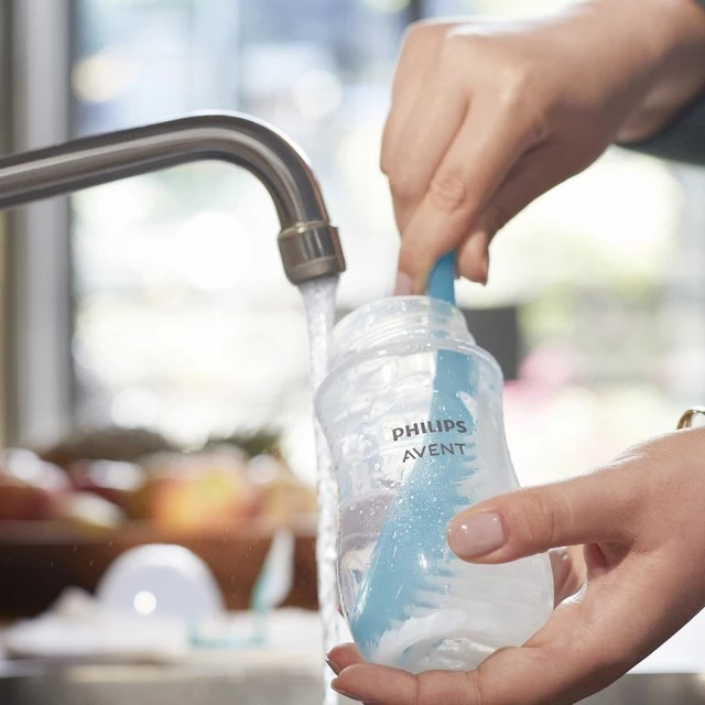 Шише за хранене Natural Response 330 мл с биберон без протичане Natural Response Поток 4, 3м+, Philips AVENT SCY906/02