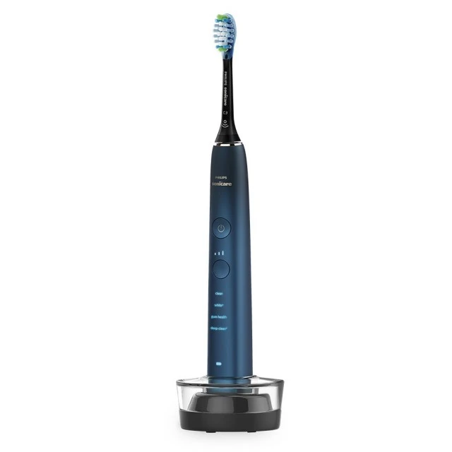 Звукова електрическа четка Philips Sonicare DiamondClean 9000 HX9911/88, с глава C3 Premium, 4 режима, 3 интензитета, калъф за пътуване, Bluetooth
