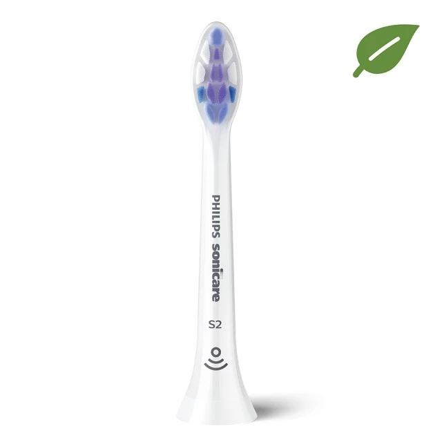 Set of 4 S2 Sensitive HX6054/87 toothbrush heads for Philips Sonicare electric toothbrushes, super soft, for sensitive teeth and gums