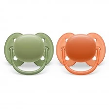 Комплект от 2 бр. ортодонтични залъгалки Philips AVENT SCF093/01 Ultra Soft 18м+, в кутия за стерилизиране