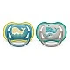 Set of 2 orthodontic pacifiers Philips AVENT SCF349/24 Ultra Air 18m+, neutral colors with Kit decor, in a sterilization box