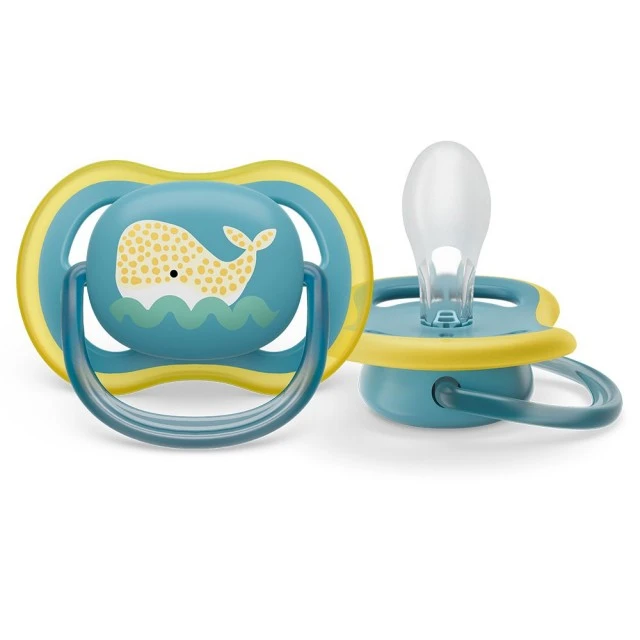 Set of 2 orthodontic pacifiers Philips AVENT SCF349/24 Ultra Air 18m+, neutral colors with Kit decor, in a sterilization box