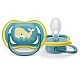 Set of 2 orthodontic pacifiers Philips AVENT SCF349/24 Ultra Air 18m+, neutral colors with Kit decor, in a sterilization box