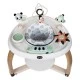 Here I Grow 5 in 1 Stationary Play Center Black&White Décor Series - Tummy Play, Balance Board, Stationary Play Center, Activity Board, Kids Table & Chair, 6m+