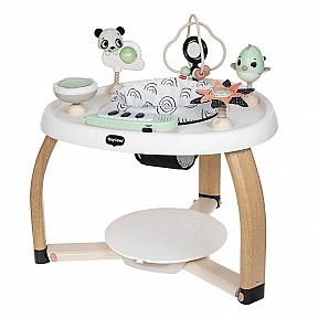 Стационарен център за игра 5 в 1 Here I Grow от серията Black&White Décor  - игра по корем, дъска за баланс, стационарен център за игра, табла с активности, детска маса и стол, 6м+