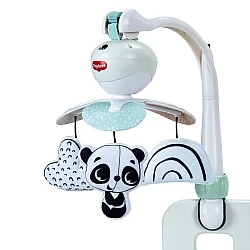 3-в-1 Музикална въртележка TINY LOVE Take-Along Mobile от серията Black&White Décor, с 3 лесни начина за закачане у дома или в движение, 30 минути музика с 5 различни мелодии, 0м+