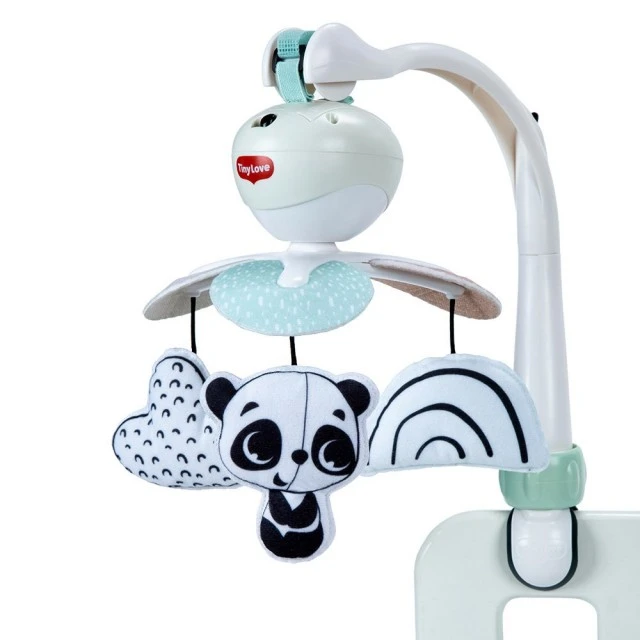 3-in-1 TINY LOVE Take-Along Mobile Musical Carousel from the Black&White Décor series, with 3 easy ways to hang at home or on the go, 30 minutes of music with 5 different melodies, 0m+