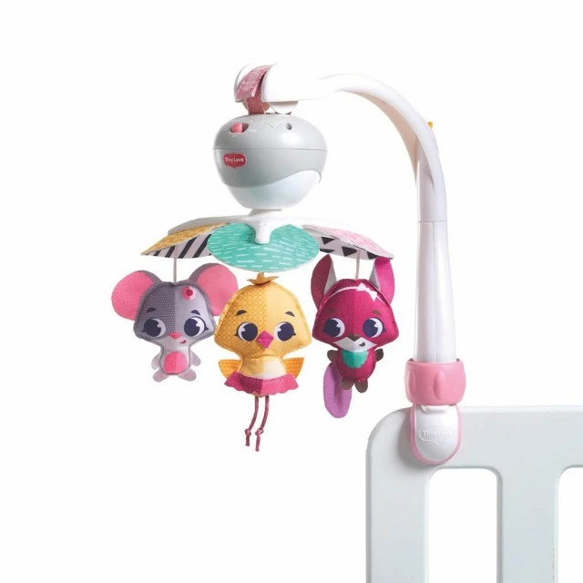 3 in 1 TINY LOVE Take-Along Mobile Tiny Princess Musical Carousel for Baby Cot, Stroller and Car Basket, 0m+