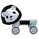 Rolling toy George the lion from the Black&White Décor series, with flexible body and rotating head, 3m+