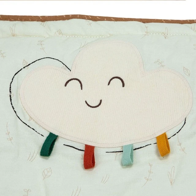 Меко, подплатено бебешко килимче за игра Tiny Love Soft Super Mat от серията Garden of Adventures, размер 125.5х110 см, 9 увлекателни активности за развитие, 0м+
