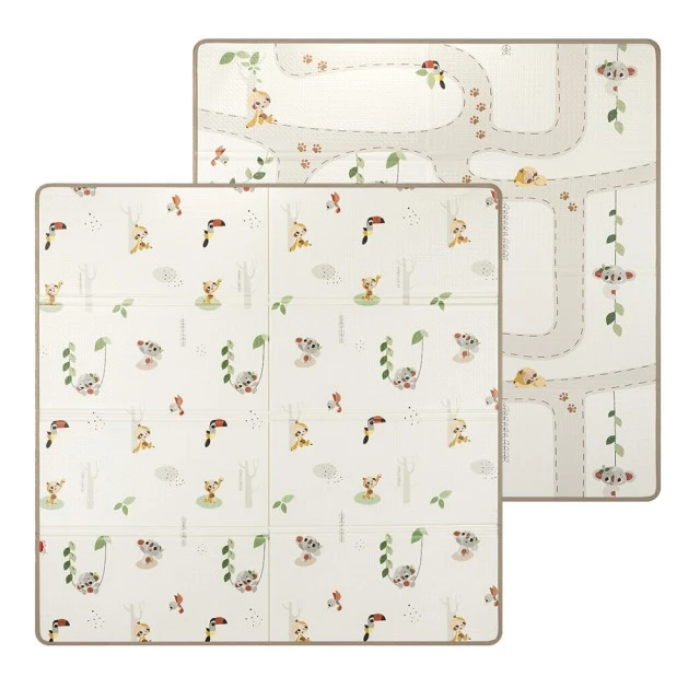 Сгъваемо килимче за игра Tiny Love Boho Chic XL размер 150х150 см, дебелина 1 см, двустранен дизайн, водоустойчива повърхност, компактно сгъване