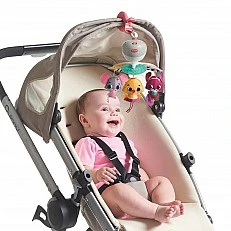 3 в 1 Музикална въртележка TINY LOVE Take-Along Mobile Tiny Princess за поставяне на бебешко легълце, детска количка и кошница за кола, 0м+