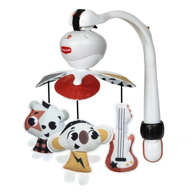 3-in-1 TINY LOVE Take-Along Mobile Musical Carousel from the Tiny Rockers Series, with 3 easy ways to hang at home or on the go, 30 minutes of music with 5 rock and roll tunes, 0m+