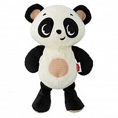 Плюшена Панда за гушкане Tiny Love Snuggly Buddy от серията Black&White Décor, с 5 успокояващи звука е ефект "Дишане", с 3 режима на светлина