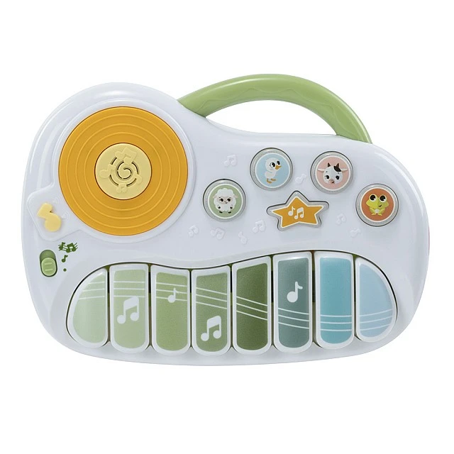 Интерактивна музикална играчка Musical Piano с DJ станция, пиано клавиши, интерактивни бутони, светлинни ефекти, животински звуци и мелодии, удобна дръжка
