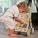 Wooden push walker from the Born to Party series, Montessori toy with 15 activities, silent non-slip wheels