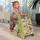 Wooden push walker from the Born to Party series, Montessori toy with 15 activities, silent non-slip wheels