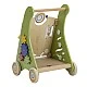 Wooden push walker from the Born to Party series, Montessori toy with 15 activities, silent non-slip wheels