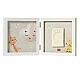 Decorative white photo frame for a photo and baby handprint or footprint Tiny Love Simple Frame, stylish passe-partout with colorful illustrations