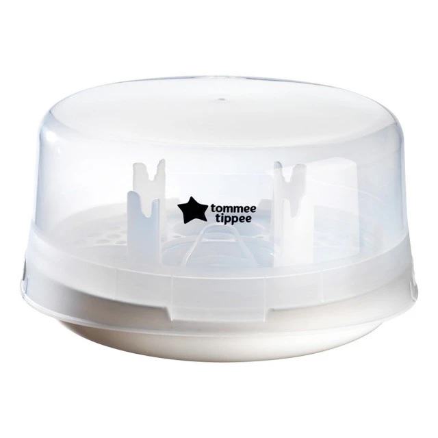 Tommee Tippee Micro Steri microwave steam sterilizer, with included orthodontic pacifier 0-6m