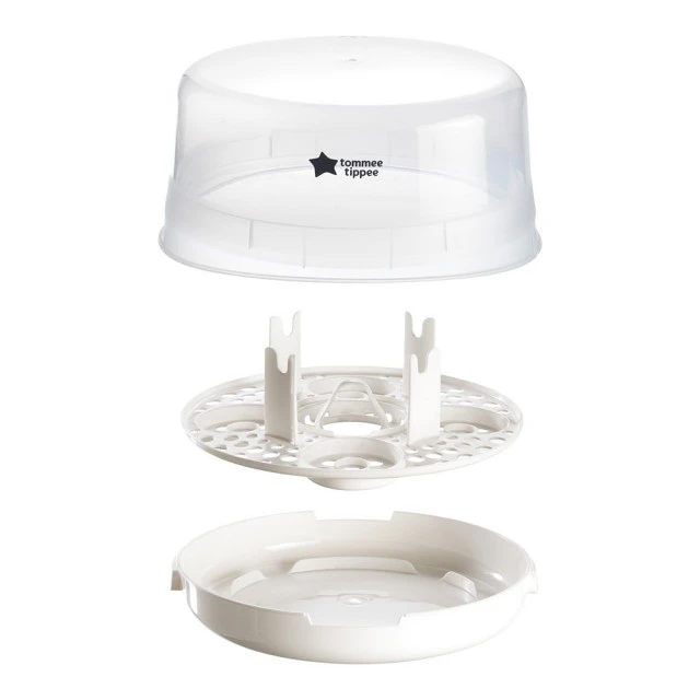 Tommee Tippee Micro Steri microwave steam sterilizer, with included orthodontic pacifier 0-6m