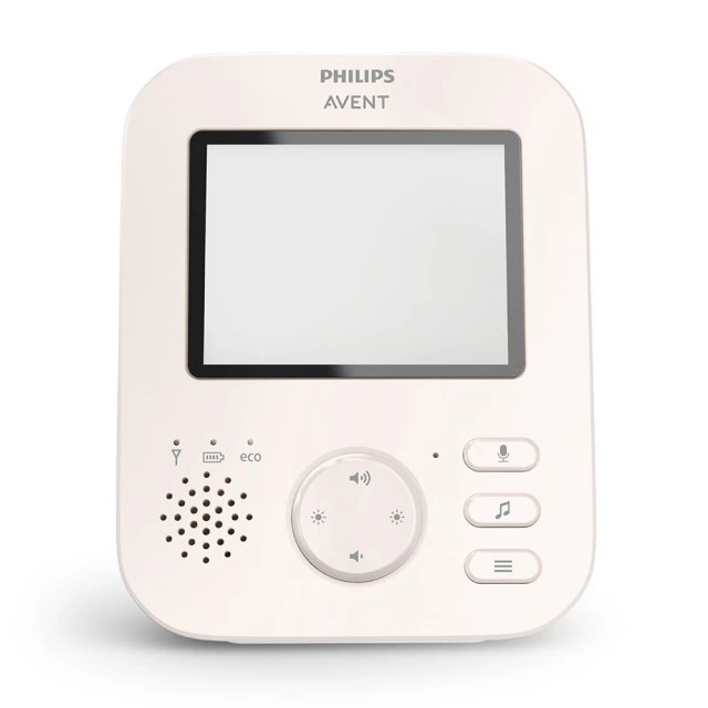 Digital video baby monitor Philips AVENT Advanced SCD881/26 with 2.8 colour screen, 2 x Zoom, night vision, two-way audio, 6 soothing melodies, Coral/Cream