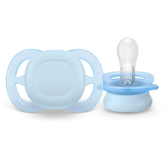 Set of 2 orthodontic pacifiers for newborns Philips AVENT SCF075/02 Ultra Start 0-2m, in blue and green, in a sterilization box