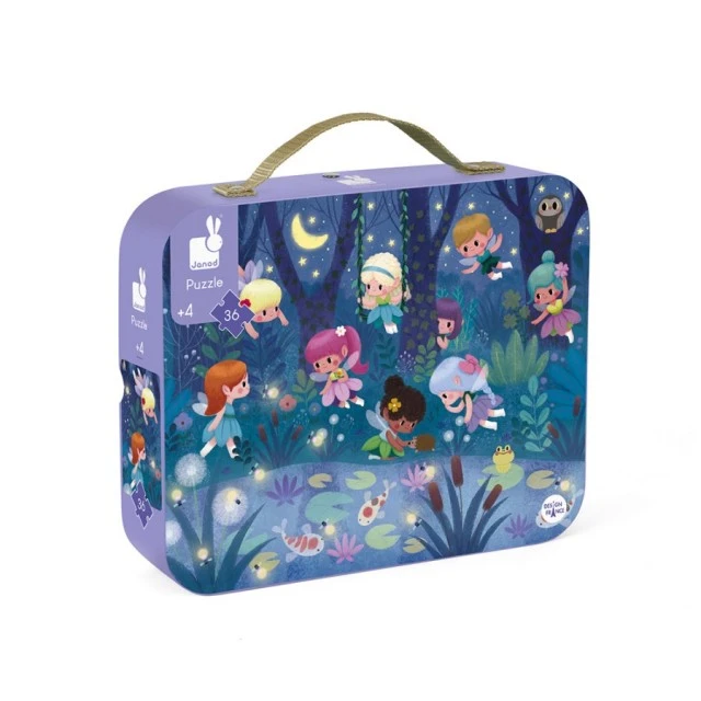 Puzzle in a suitcase - Fairies and water lilies