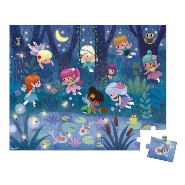 Puzzle in a suitcase - Fairies and water lilies