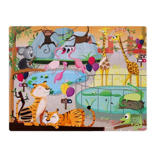 Tactile puzzle - A day at the zoo