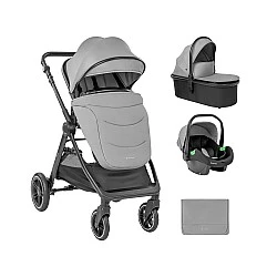 Combined stroller 3 in 1 with bassinet for a newborn Ava Grey