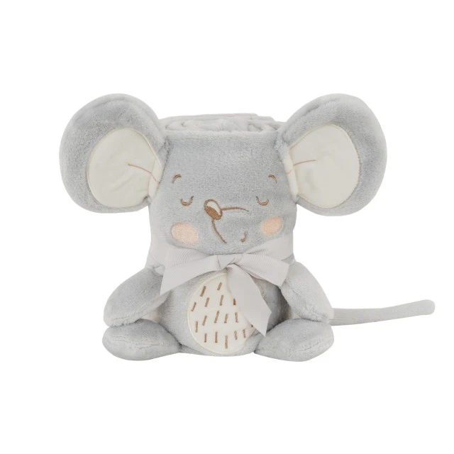 Joyful Mice 3D Embroidered Baby Blanket
