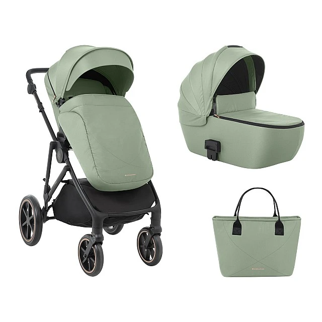 Combined stroller 2 in 1 with basket for newborn Thea Army Green 2024