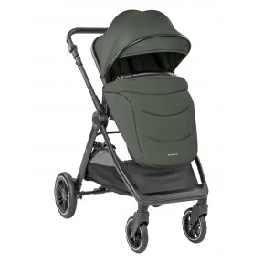 Комбинирана количка 3в1 с кош за новородено Ava Army Green