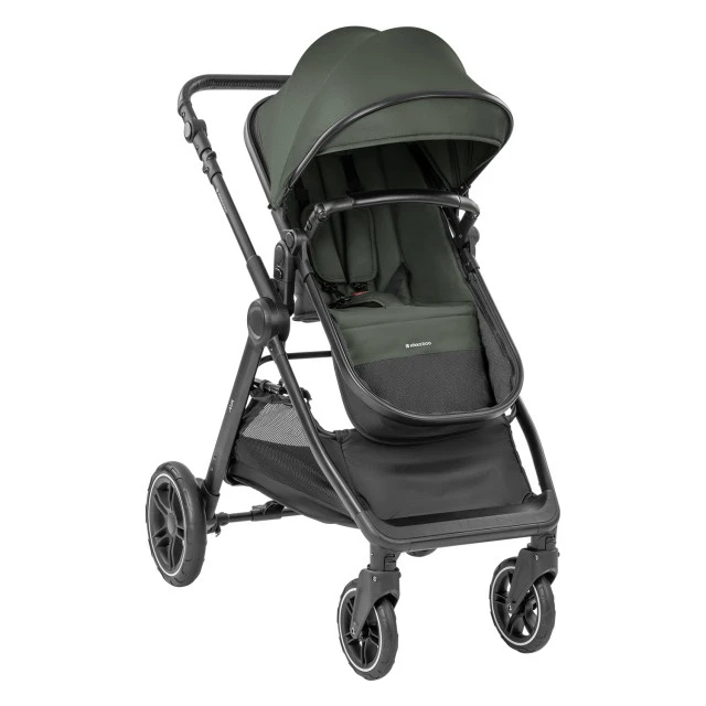 Combined stroller 3 in 1 with bassinet for a newborn Ava Army Green