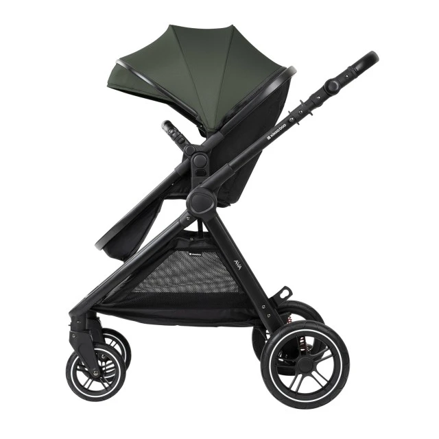 Combined stroller 3 in 1 with bassinet for a newborn Ava Army Green