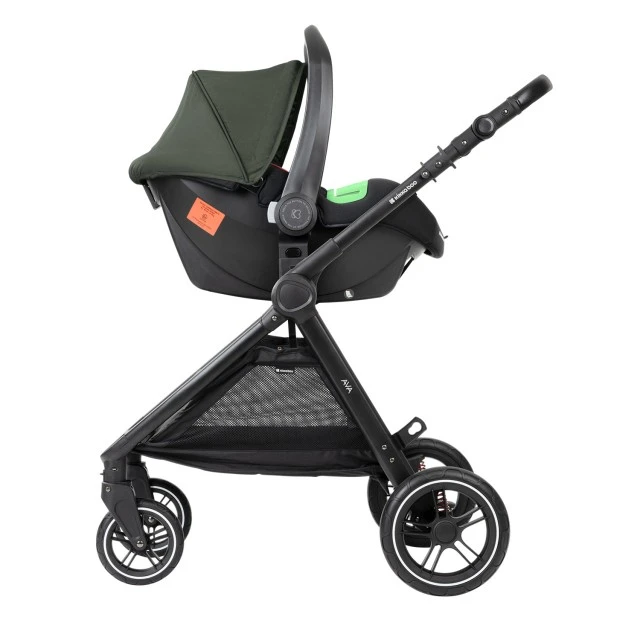 Combined stroller 3 in 1 with bassinet for a newborn Ava Army Green