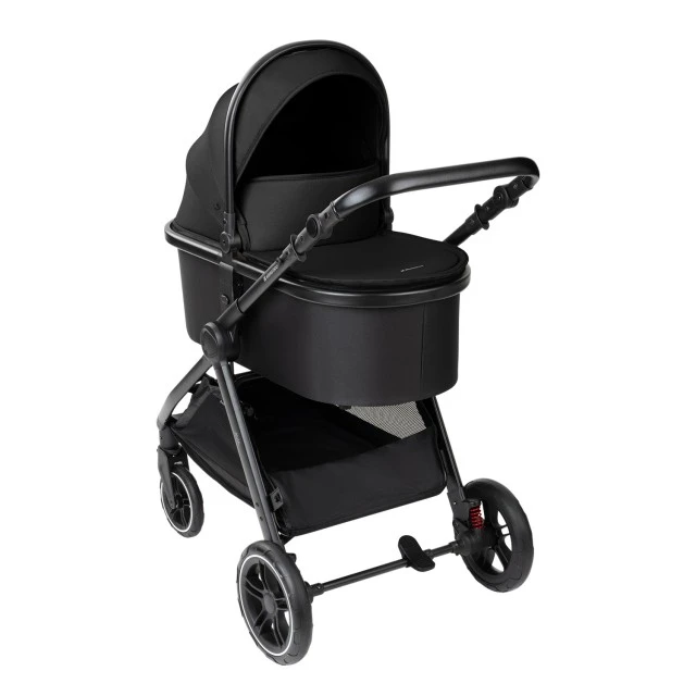 Комбинирана количка 3в1 с кош за новородено Ava Black