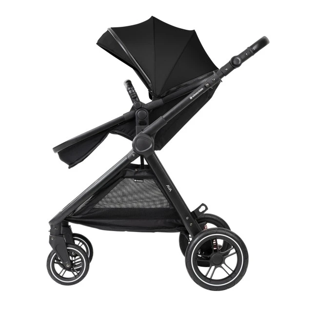 Комбинирана количка 3в1 с кош за новородено Ava Black
