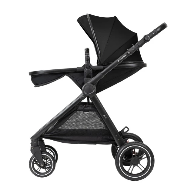 Комбинирана количка 3в1 с кош за новородено Ava Black
